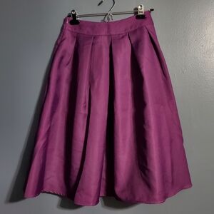 Face A Face Purple Pleated Full Skirt Women's Size XS